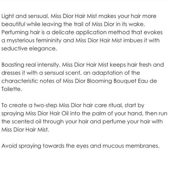 NIB Miss Dior Hair Mist & Quartz Comb Limited Edition Set - Picture 7 of 7